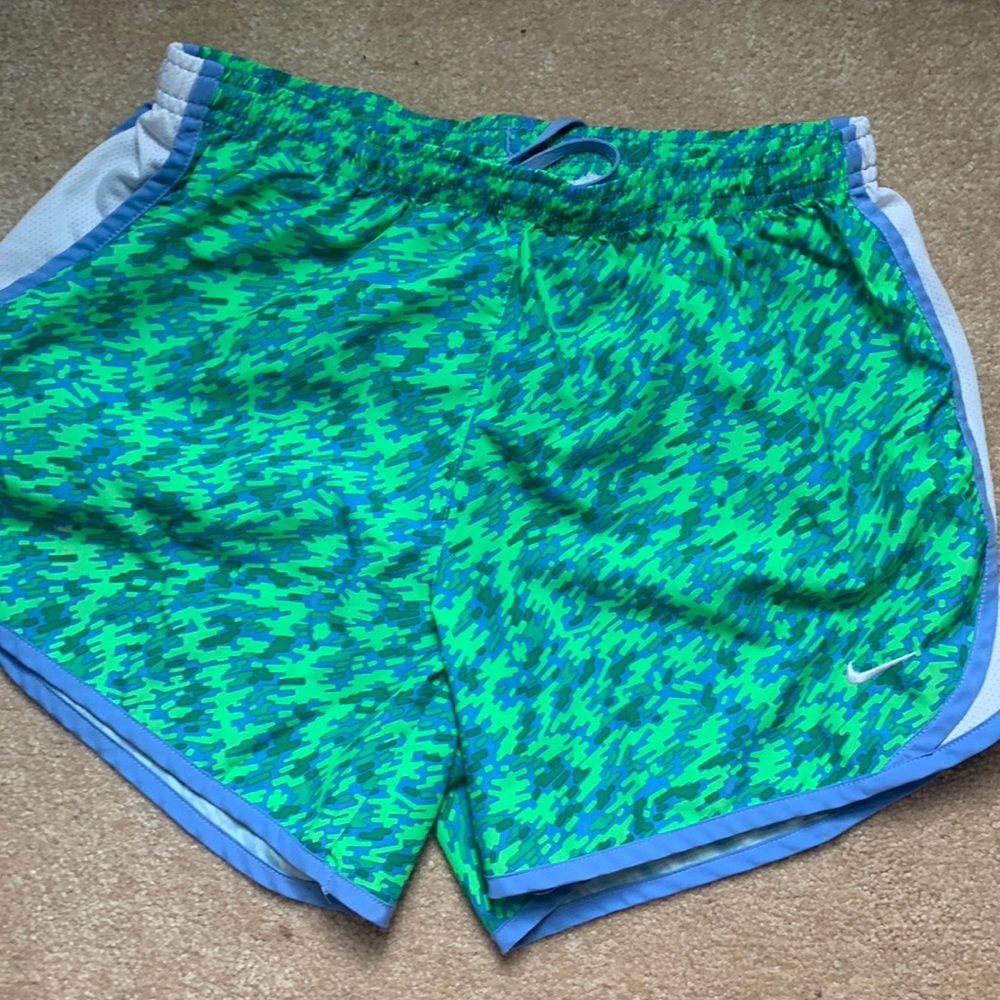 small blue/green nike shorts